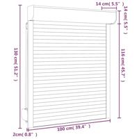 Rolluik 100x130 cm aluminium antracietkleurig - thumbnail