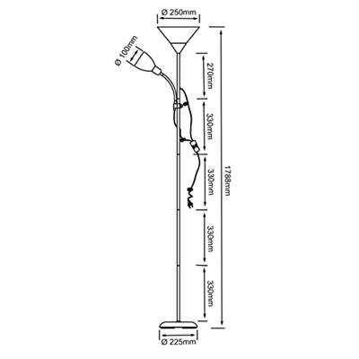 Brilliant Spari Uplight LED E27 60 W Zwart, Wit Brilliant Spari Uplight LED E27 60 W Zwart, Wit