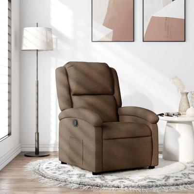 Fauteuil verstelbaar stof bruin Fauteuil verstelbaar stof bruin