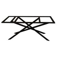 Stalen tafelonderstel zwart mikado 170 bij 75 cm en hoogte 72 cm (5 x 3 cm) - thumbnail