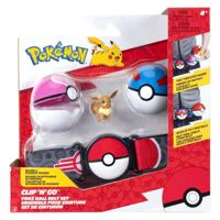 Jazwares Pokémon clip &apos;n&apos; go met riem speelset eevee great ball - thumbnail