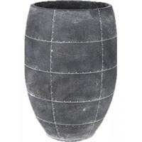 Detroit earth high bloempot 19x19x27 cm grijs - thumbnail