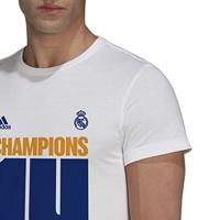 Heren Voetbal T-shirt met Korte Mouwen Adidas Real Madrid Champions 2022 - Maat: L - thumbnail