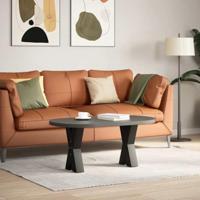 Salontafelpoten 2 st X-vormig 28x(42-43) cm staal zwart - thumbnail