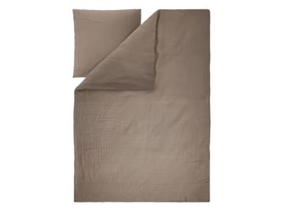 LIVARNO Mousseline dekbedovertrek 140 x 200 cm (Bruin)