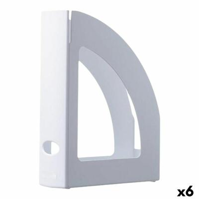 Tijdschriftenrek Archivo 2000 Ecogreen Wit A4 polyestyreen 25 x 8 x 32 cm (6 Stuks)