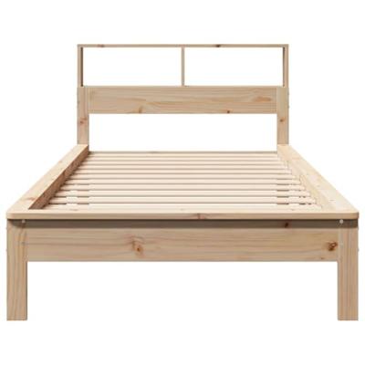 Bed met boekenkast zonder matras massief grenenhout 100x200 cm