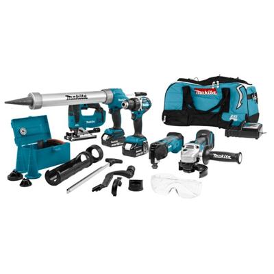 Makita DLX5040TX1 18 V Combiset voor allround werkzaamheden 5,0 Ah accu's (2st.) in Tas - DLX5040TX1