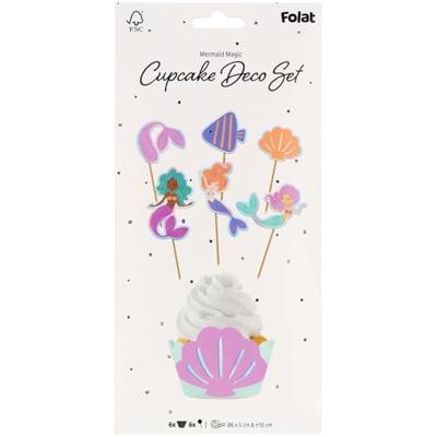 Cupcake Decoratie Set Zeemeermin Magic (6st)