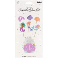 Cupcake Decoratie Set Zeemeermin Magic (6st) - thumbnail