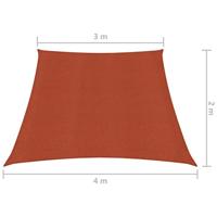 VidaXL Zonnezeil 160 g/m² 3/4x2 m hdpe terracottakleurig - thumbnail