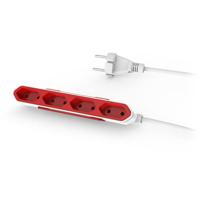 Allocacoc PowerBar – Stekkerdoos – Verlengsnoer – Rood - thumbnail