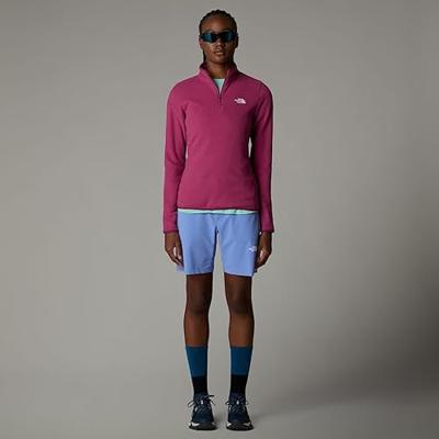 The North Face 100 Glacier 1/4 Zip Fleece Dames Cyber Berry M