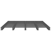Palletbed massief grenenhout grijs 140x190 cm - thumbnail