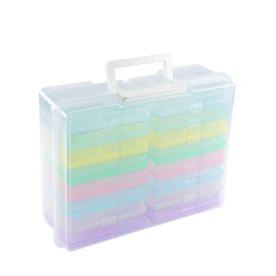 Vaessen Creative • opbergbox met 16 cassettes pastel