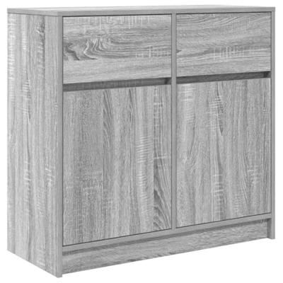 Dressoir met lade 80x34x76 cm spaanplaat grijs sonoma