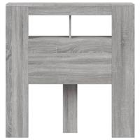 Hoofdeinde met LED 100x18,5x103,5 cm bewerkt hout grijs sonoma - thumbnail