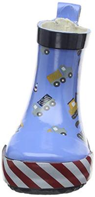 Playshoes halfhoge regenlaarzen Bouwmachines Blauw-20
