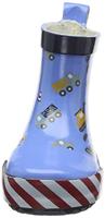 Playshoes halfhoge regenlaarzen Bouwmachines Blauw-20 - thumbnail