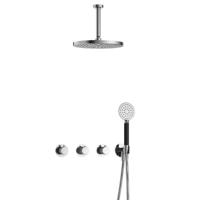 Hotbath Cobber X - CX7067 - Inbouw Regendoucheset - Chroom - 2 Stopkranen - Thermostatisch - Plafondbuis 15 cm - Hoofddouche 300 mm - Ronde Handdouche 3 Standen - met M106 - Waterbesparend - thumbnail