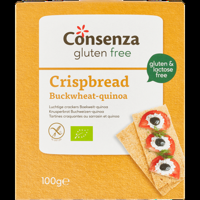 Consenza Gluten Free Luchtige Crackers BoekweitQuinoa 100 g bij Jumbo - thumbnail