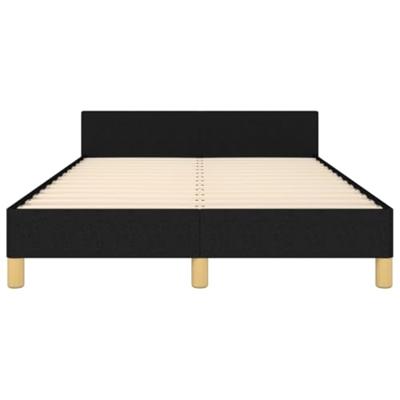 Bedframe met hoofdeinde stof zwart 120x200 cm