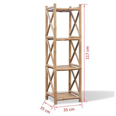 VidaXL Rek 4-laags vierkant bamboe VidaXL Rek 4-laags vierkant bamboe