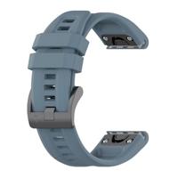 By Qubix - Siliconen sportbandje - Grijsblauw - Compatible met Garmin Instinct 3 / Instinct E - 45mm - Compatible Garmin bandje - Bandbreedte: 22mm - thumbnail
