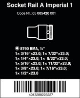 Wera A Imperial 05005420001 Dopsleutelset Inch 1/4 9-delig - thumbnail