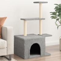 VidaXL Kattenmeubel met sisal krabpalen 110 cm lichtgrijs - thumbnail