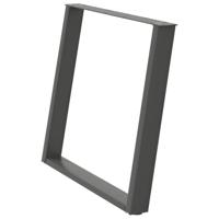 Eettafelpoten 2 st U-vormig 90x(72-73) cm staal antraciet - thumbnail
