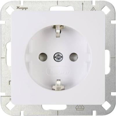 Enzo Kopp hk05 arctic wit inbouw stopcontact ra + kinderbeveiliging - 4621500 Enzo Kopp hk05 arctic wit inbouw stopcontact ra + kinderbeveiliging - 4621500