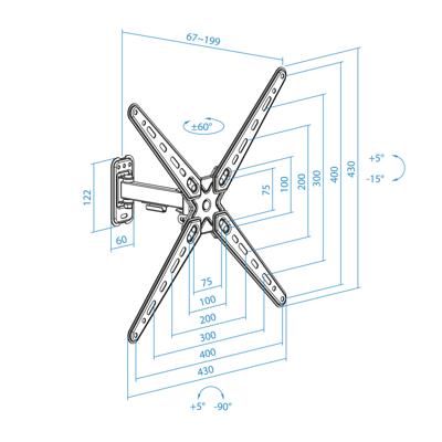 Schermtafel Support TooQ LP1355TN-B - thumbnail