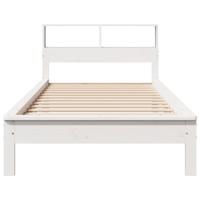 Bedframe zonder matras massief grenenhout wit 150x200 cm - thumbnail
