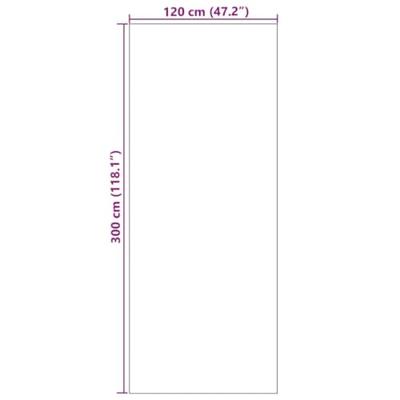 Deurmat Beige en zwart 120 x 300 cm Polypropyleen en vinyl