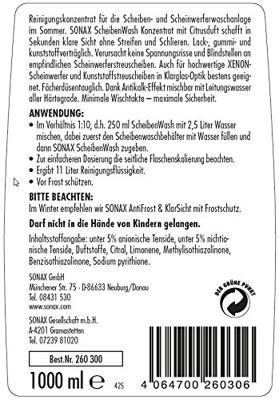 SONAX ruitenreiniger "scheibenreiniger" window cleaner 1 ltr lemon fragrance