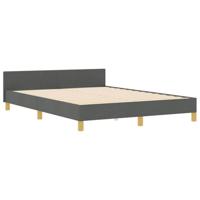Bedframe met hoofdeinde Donkergrijs 160 x 200 cm Stof - thumbnail