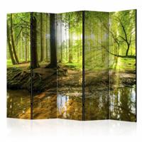Vouwscherm / Kamerscherm - Het bos 225x172cm , gemonteerd geleverd, dubbelzijdig geprint - thumbnail
