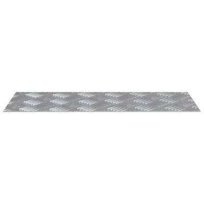 VidaXL Trap tread rechthoekig 4 pcs zilver 50 x 20 cm aluminium