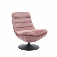 Tower Living Draaifauteuil 'Marano' Chenille, kleur Peachy Pink - thumbnail