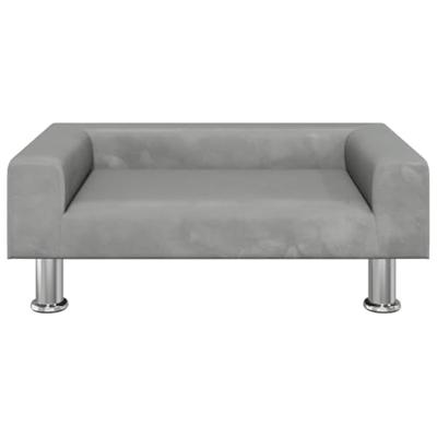 VidaXL Hondenmand 70x45x26,5 cm fluweel lichtgrijs