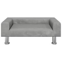 VidaXL Hondenmand 70x45x26,5 cm fluweel lichtgrijs - thumbnail