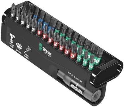Wera BC Impaktor/30 Bit-Check 05057690001 Bitset 30-delig Kruiskop Phillips, Kruiskop Pozidriv, Binnen-Torx, Inbus Impactor technologie Wera BC Impaktor/30 Bit-Check 05057690001 Bitset 30-delig Kruiskop Phillips, Kruiskop Pozidriv, Binnen-Torx, Inbus Impactor technologie