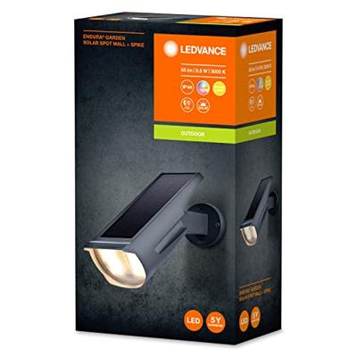 LEDVANCE ENDURA GARDEN SPOT 4058075564169 Wandlamp op zonne-energie LED 0.5 W Donkergrijs