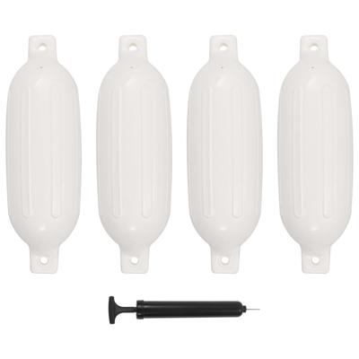 VidaXL Bootstootkussens 4 st 58,5x16,5 cm pvc wit