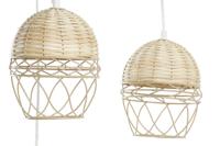 Plafondlamp DKD Home Decor Wit Lichtbruin 220 V 50 W (38 x 38 x 75 cm) - thumbnail