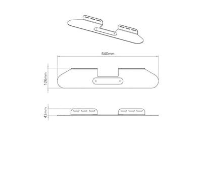 Flexson FLXBFWM1021 SONOS BEAM MUURBEUGEL Audio muurbeugel Zwart - thumbnail