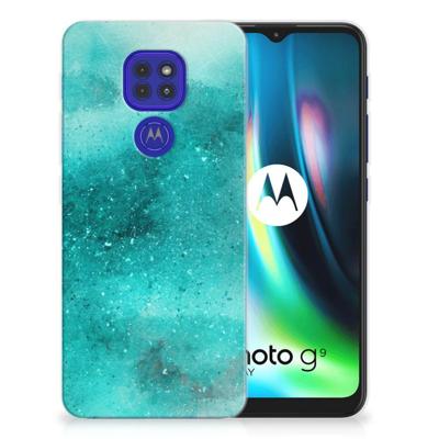 Hoesje maken Motorola Moto G9 Play | E7 Plus Painting Blue Hoesje maken Motorola Moto G9 Play | E7 Plus Painting Blue