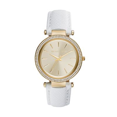 Horlogeband Michael Kors MK2391 Leder Wit 12mm