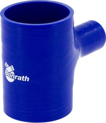Bonrath siliconen slang Ø25/51 mm 100 mm T stuk blauw
